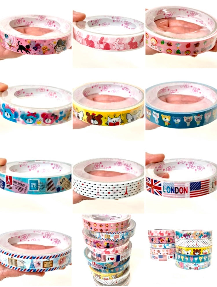 X 71072 WASHI TAPES-10 ASSORTED DESIGNS-DISCONTINUED