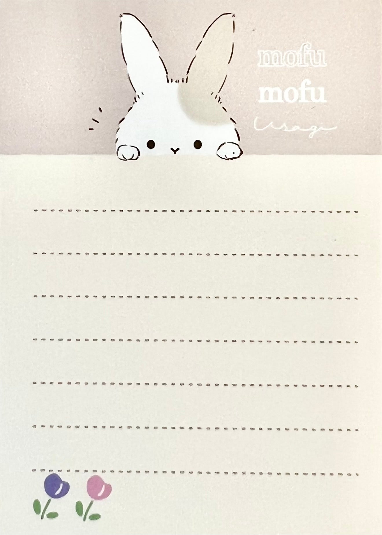 X 106140 Bunny Rabbit Mofu Mofu Mini Notepad-DISCONTINUED