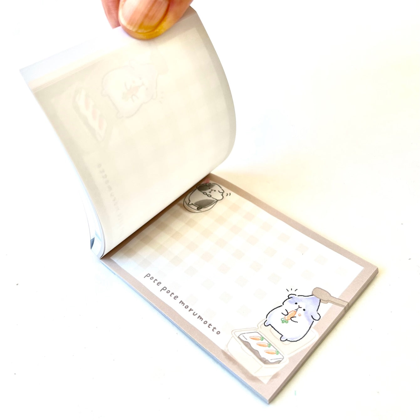 X 106146 Hamster Moru Cafe Mini Notepad-DISCONTINUED