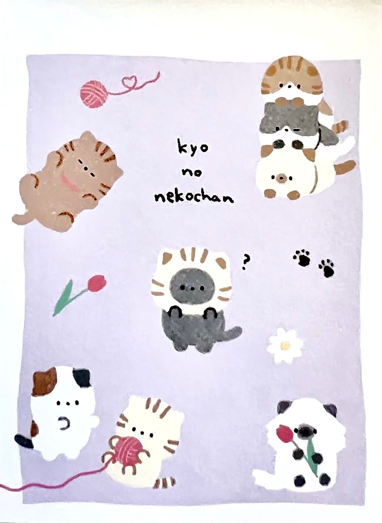 X 108910 Kitten Cat Kyo no Nekochan Mini Notepad-DISCONTINUED