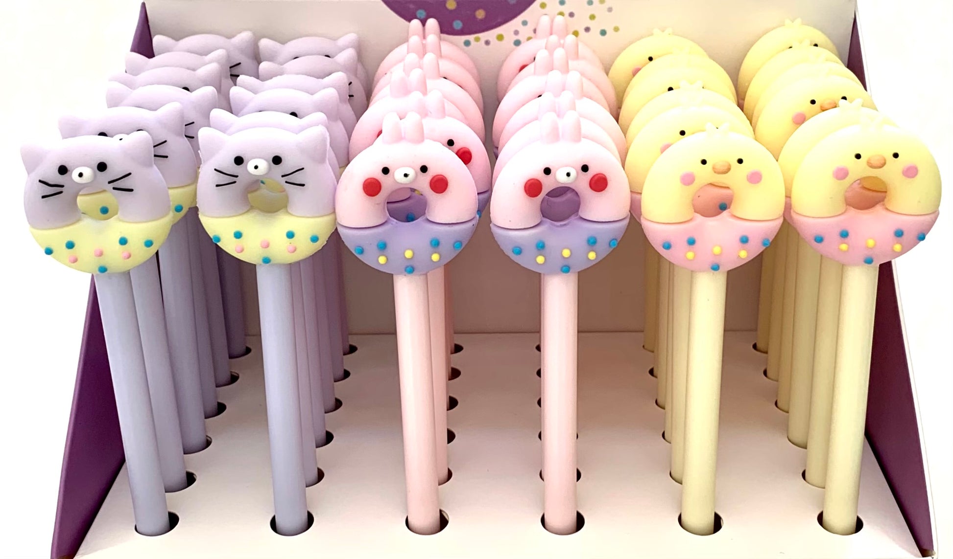  Cute Kawaii Doughnut Shape Gel Ink Pens Japanese Stationery  School Supplies (5 pcs/set) : Office Products