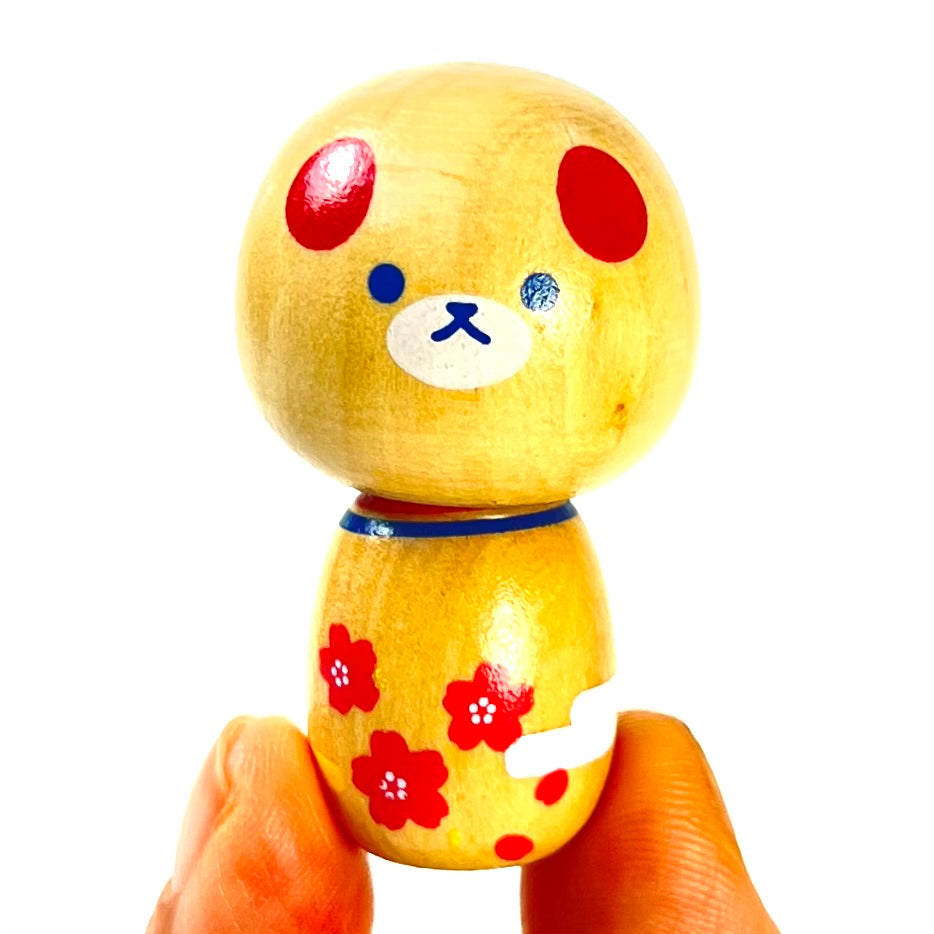 X 70962 Wooden Animal Doll Kokeshi Capsule-DISCONTINUED