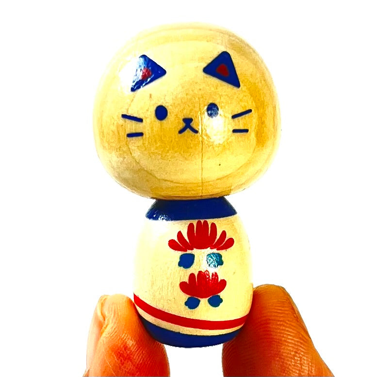 X 70962 Wooden Animal Doll Kokeshi Capsule-DISCONTINUED