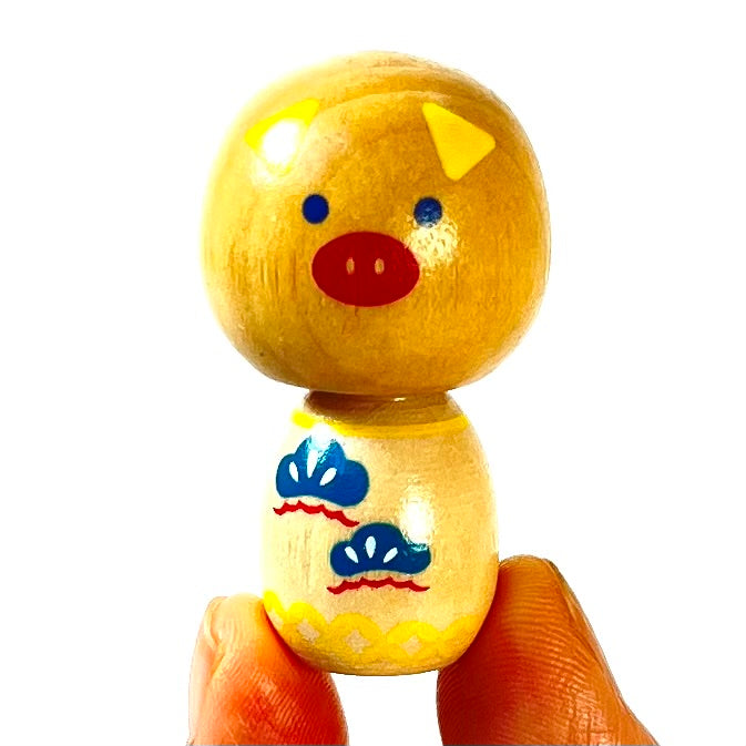 X 70962 Wooden Animal Doll Kokeshi Capsule-DISCONTINUED