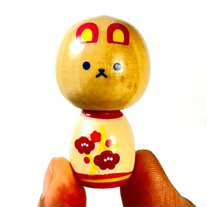 X 70962 Wooden Animal Doll Kokeshi Capsule-DISCONTINUED