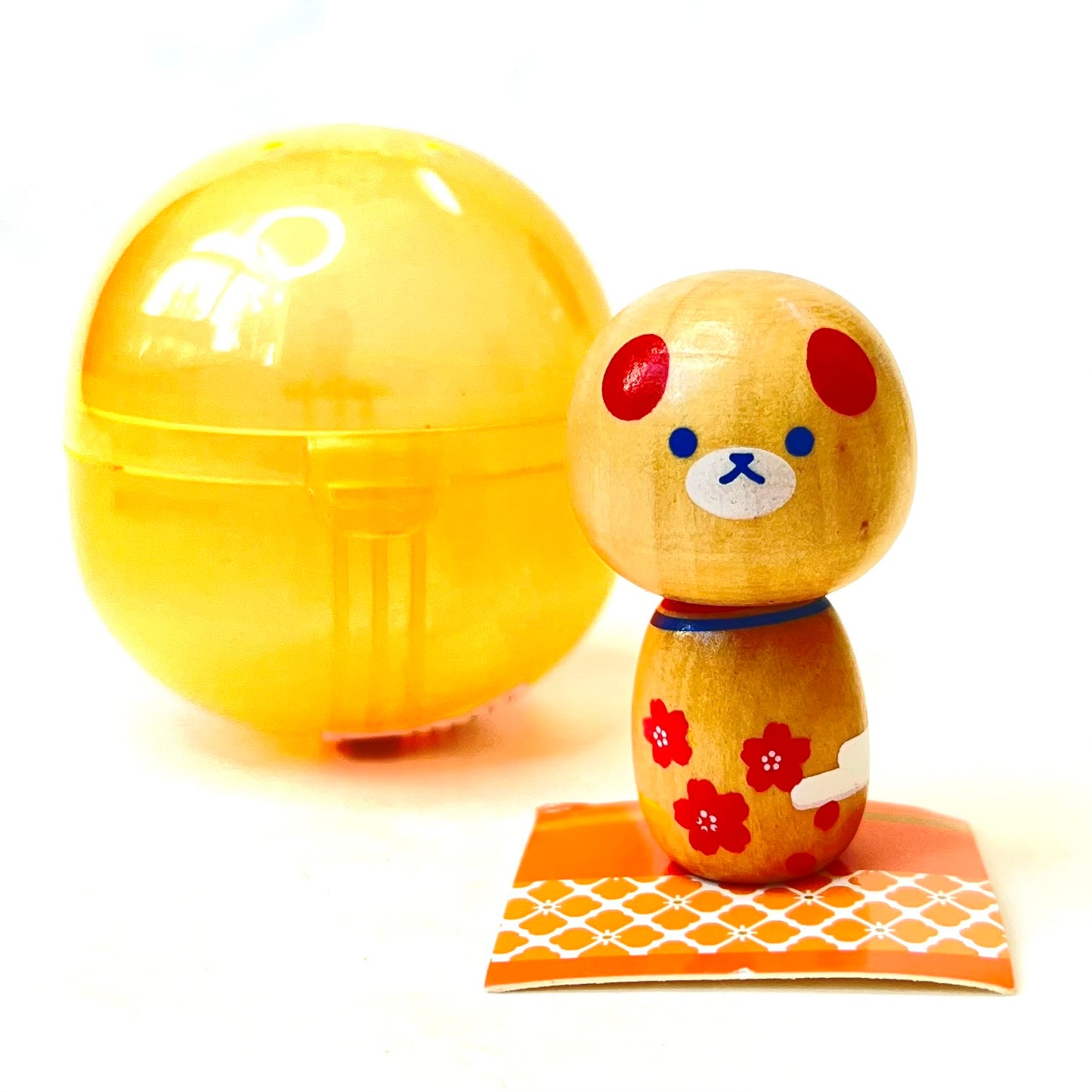 X 70962 Wooden Animal Doll Kokeshi Capsule-DISCONTINUED