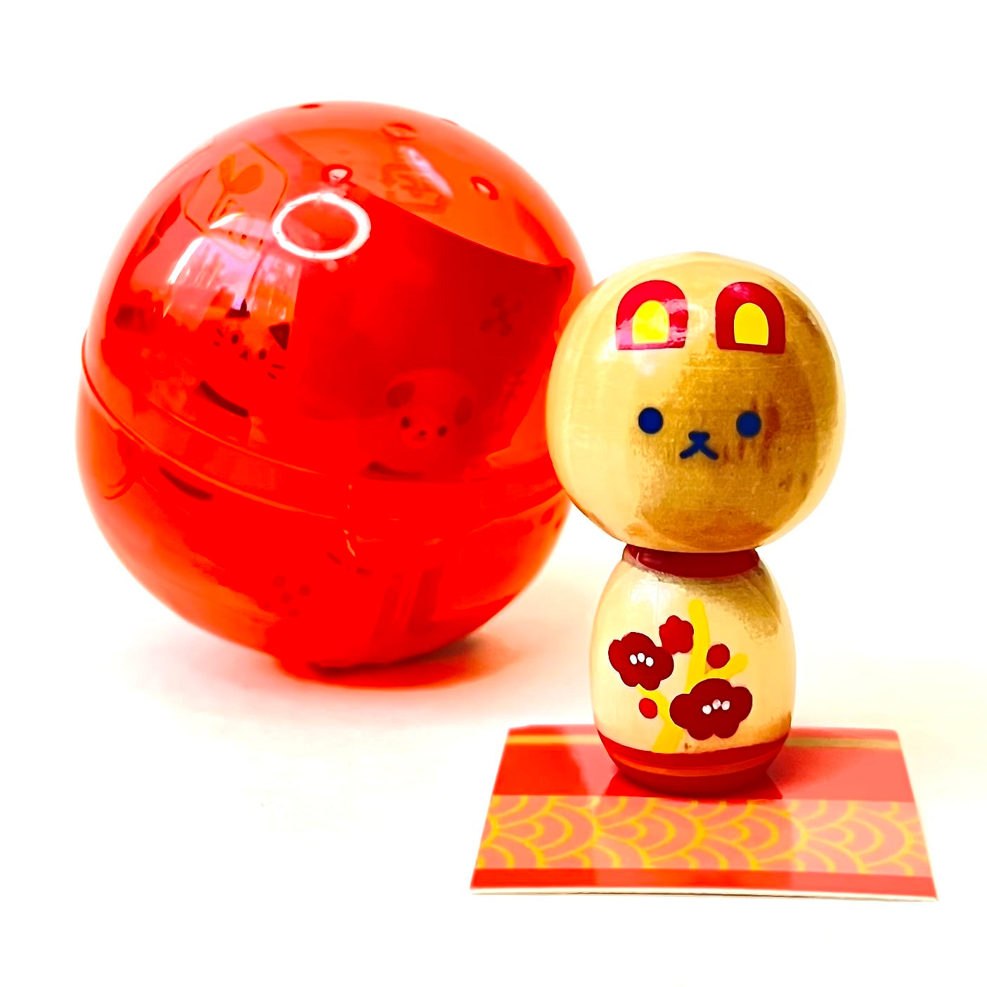 X 70962 Wooden Animal Doll Kokeshi Capsule-DISCONTINUED