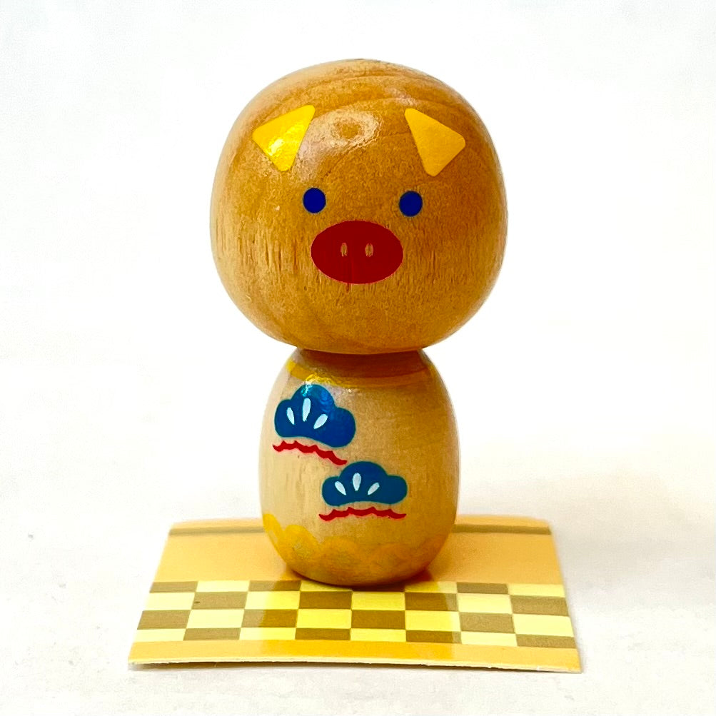 X 70962 Wooden Animal Doll Kokeshi Capsule-DISCONTINUED