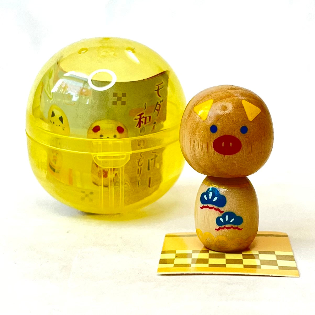 X 70962 Wooden Animal Doll Kokeshi Capsule-DISCONTINUED