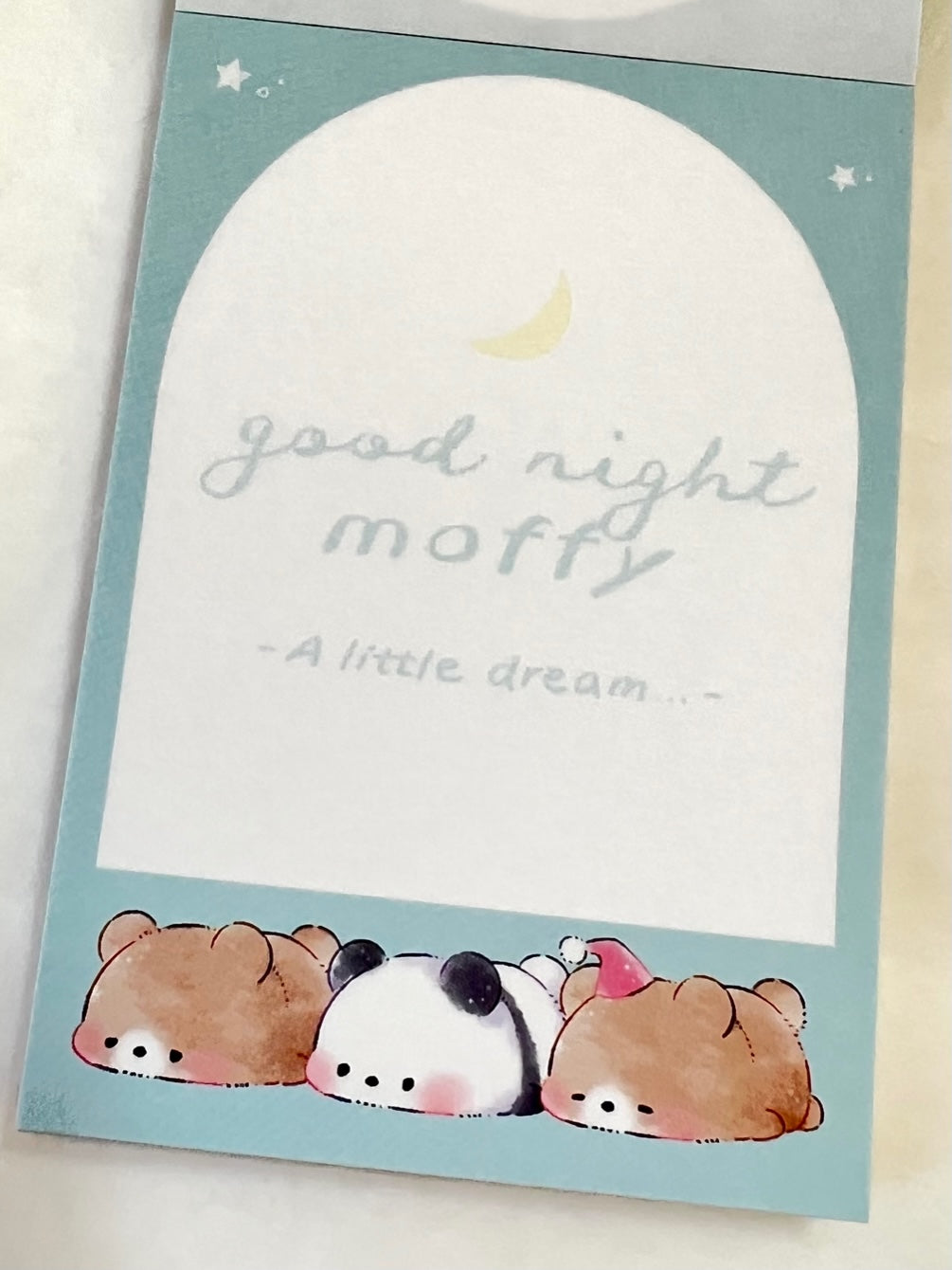 208363 Sleep Panda and Dog Kumapan Mini Notepad-DISCONTINUED
