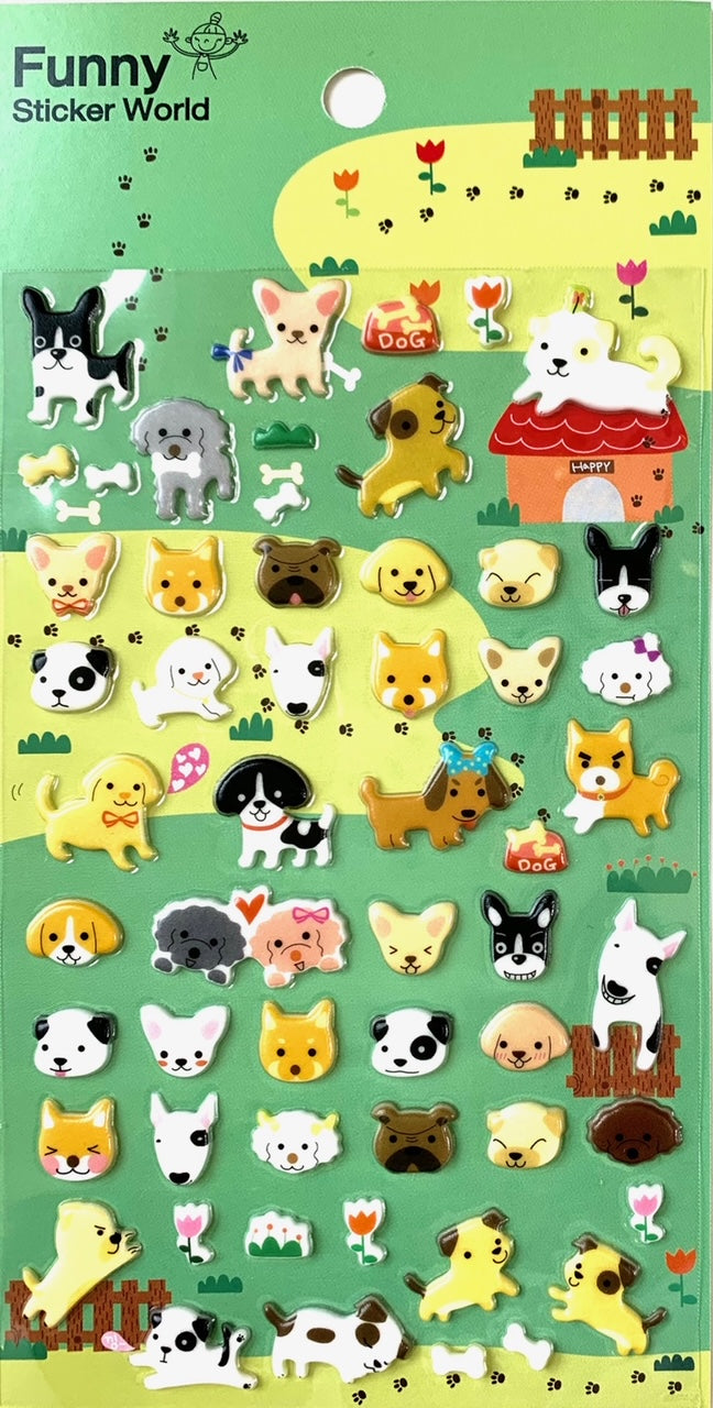 Creatology Cat & Dog Puffy Stickers - 50 Pieces