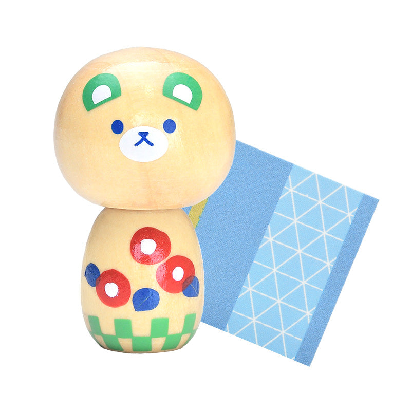 X 70962 Wooden Animal Doll Kokeshi Capsule-DISCONTINUED