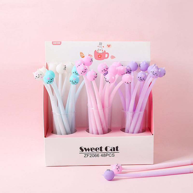 22447 SWEET CAT WIGGLE GEL PEN-48